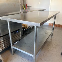 60x30 Stainless Steal Kitchen Prep Table 
