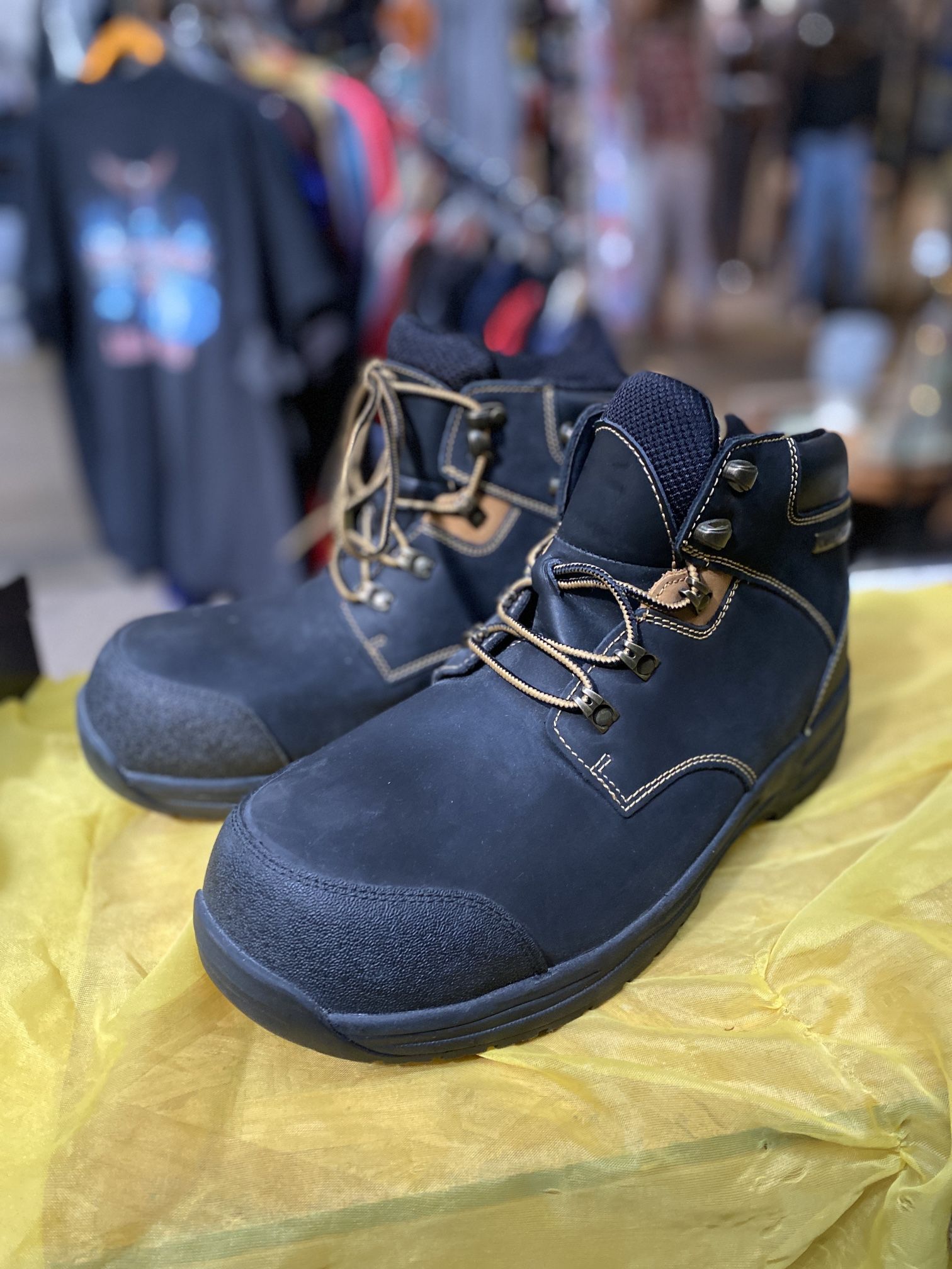 Orthofeet Men’s Leather Granite Waterproof Work Boots