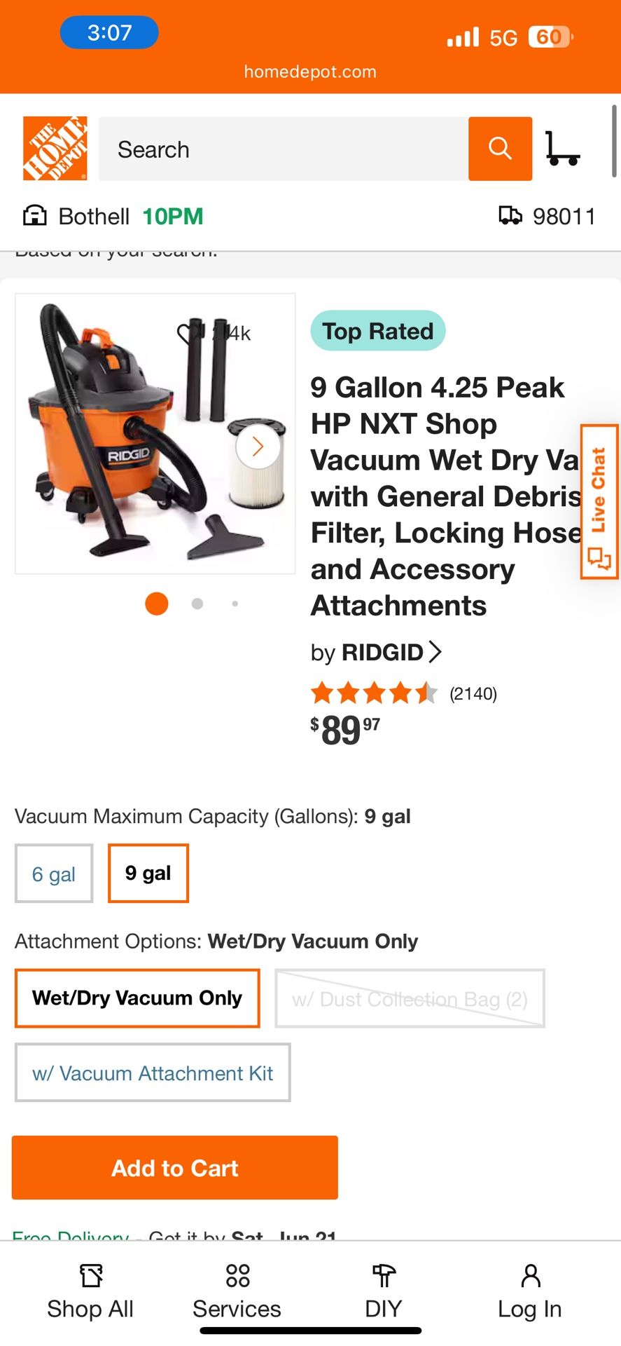 9gal Shop Bad Like New