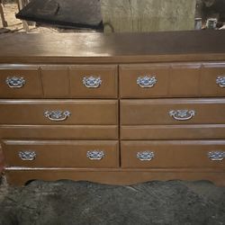 6 Drawer Brown Dresser