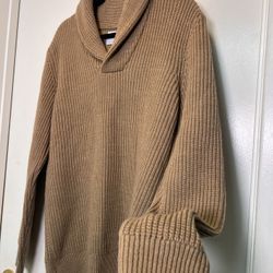 Zara Men’s Shawl Collar Pullover Sweater