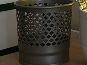 Grey Metal Mesh Pencil Holder