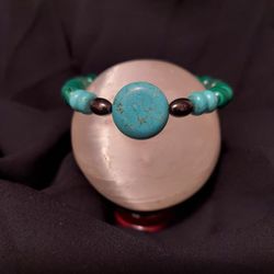 Malachite, Emerald,Turquoise, Hematite Crystal Bracelet 