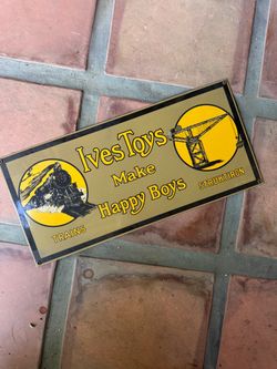 Ives Toys Porcelain Advertising Sign