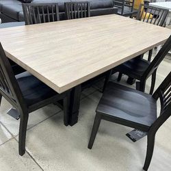 Ashley 7 Pcs Dining Room Set Dining Table and 6 Chairs Charterton 