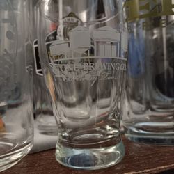 Beer Glasses From Stone Brewery , Fall, Epic , Pizzaport, MotherEarth, TenBarrel, Belching Beaver,blackmarket, Three Weavers