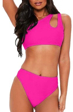 High waisted 2- piece bikini (over the shoulder)