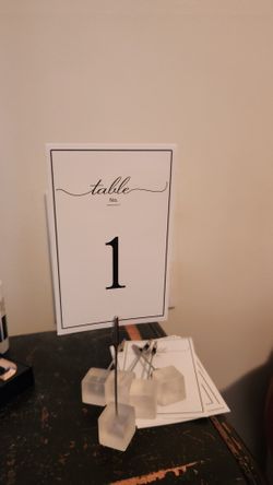Wedding Table Numbers with stand, 1-10