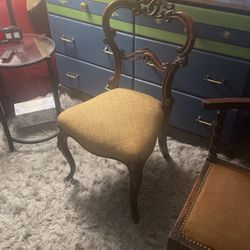 Antique Solid Walnut Chair 