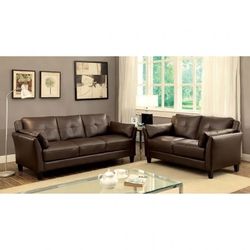 2 PCS Dellando Collection Sofa and Loveseat Set-Available in brown-matching accent chair is also available Now On Sale 849.00 Free Delivery 🚚 