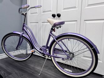 Purple Beach Cruiser Bicycle