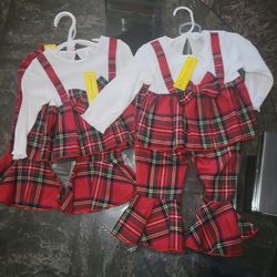 New Twin 9-12 ,month Pant Set