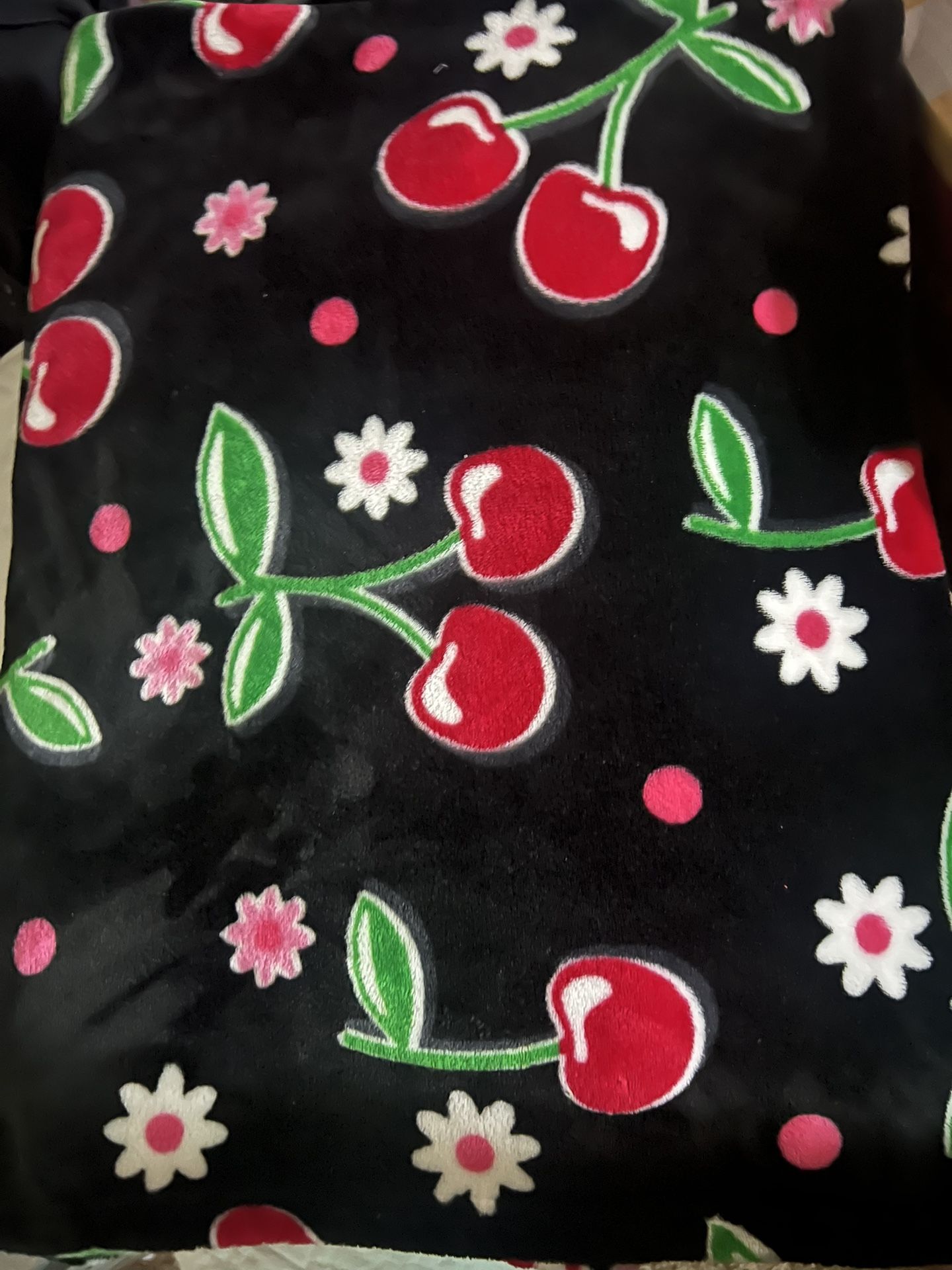 Cute Thick Soft Betsey JohnsonCherry Blanket
