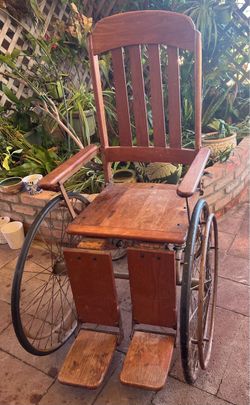 Antique Wooden Wheelchair