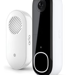 Arlo Video Doorbell 2K 2nd Generation & Chime 2 Bundle, 2K HD doorbell Camera, 2-Way Audio, Package Detection, Motion Detection and Alerts, Built-in S