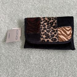 Claire’s Woman’s Icing, Patchwork Animal Print Wallet, Or Clutch