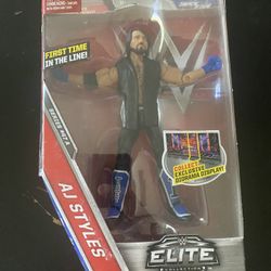 Mattel WWE Elite Smack Down AJ Styles Action Figure Wrestling First Time In Line