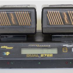 Anton Bauer 2722 Ac/dual Charger W/ Discharger Installed & Hytron 140wh Batteries
