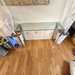 Modern Glass Console Table / Entryway Table