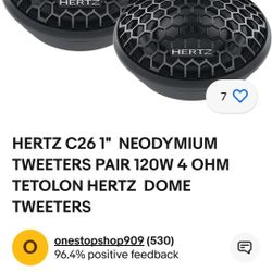 HERTZ C26 1" TWEETERS  120W 4 OHM