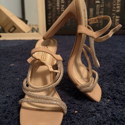 Rhinestone Nude Heels 