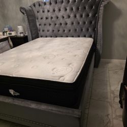 Cama Queen Con Base De Fierro Queen Y Colchon Queen 