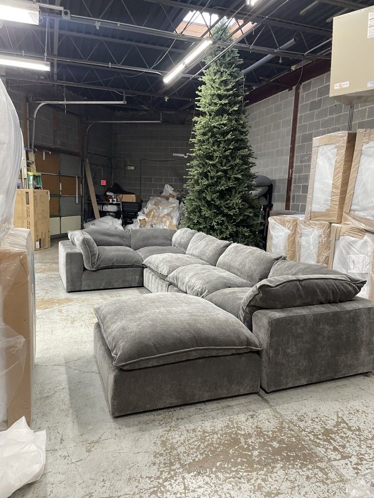 New Dark Gray Modular Cloud Couch Sectional