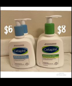 Cetaphil Cleanser + Moisturizer $6-$8
