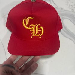 Red and Yellow Chrome Heart hat