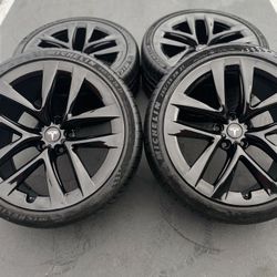 21” Oem Tesla Model S Plaid Factory Wheels 21 Inch Gloss Black Rims Tesla S Plaid