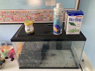 Fish Tank With Some Accessories