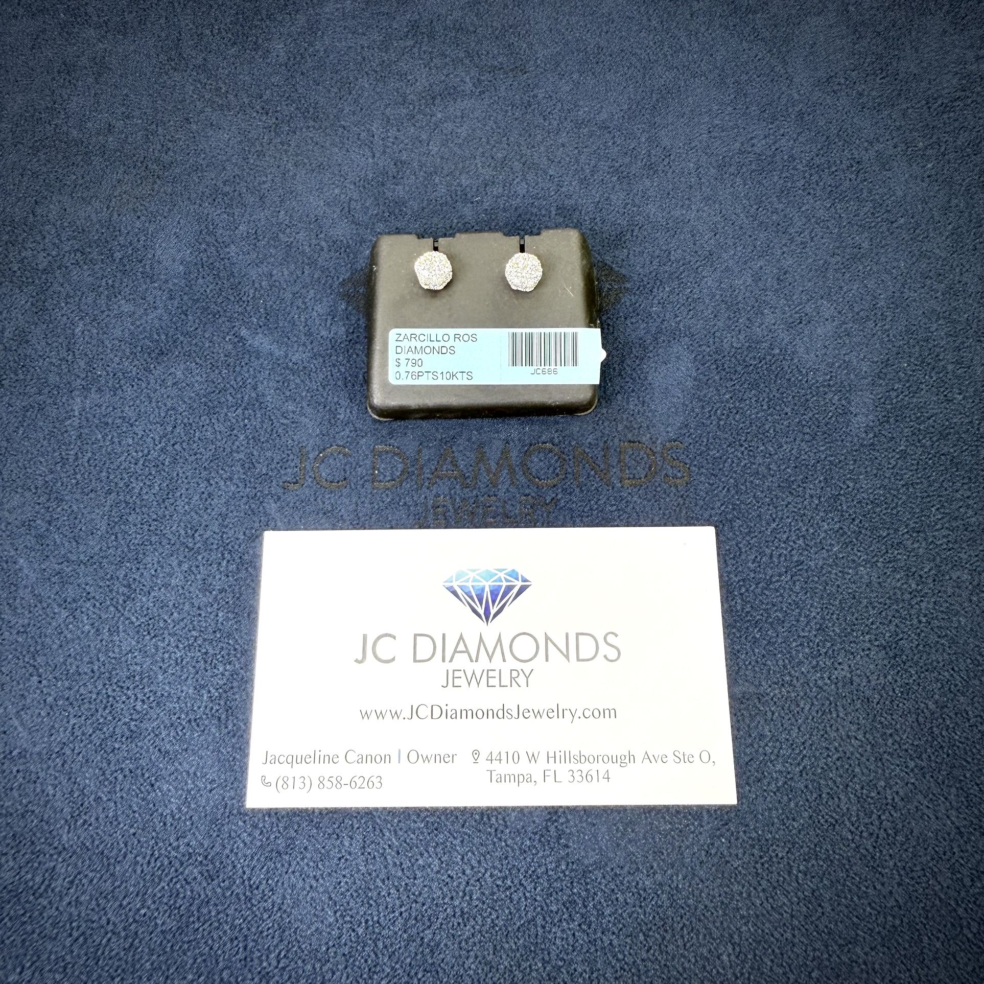 Earrings Diamonds Natural Real 1ok White Gold 