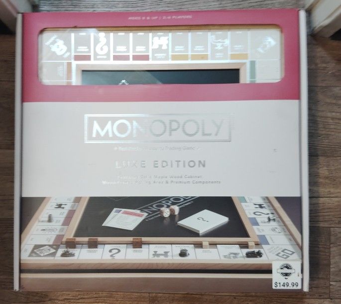 Solid Oak Monopoly Game Board