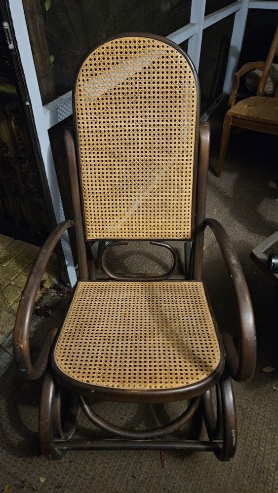 Antique Thonet Bentwood Rocker Armchair Rocking Chair