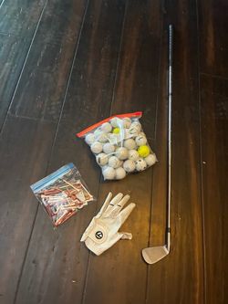 Golf Starter Bundle – Club, Balls, Tees & Glove