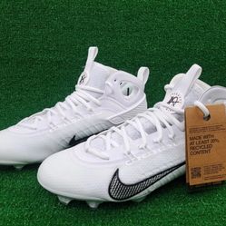 Brand New Nike Huarache 9 Elite Mid LAX Football Cleats White Youth Kids Size 1.5