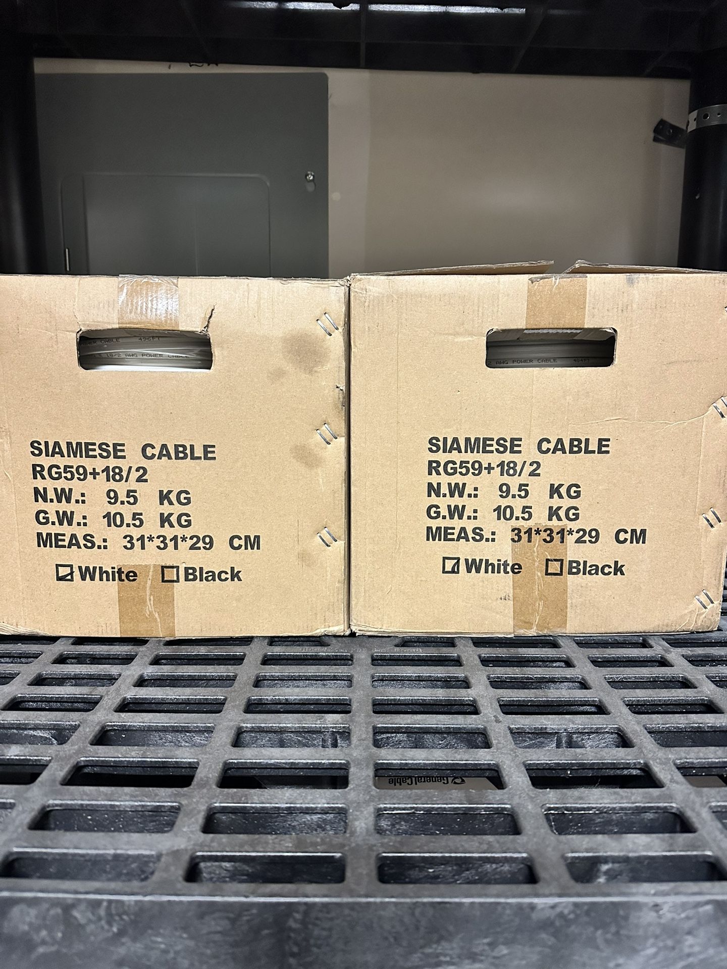 SIAMESE CABLE RG59+18/2 Brand New White 500 feet