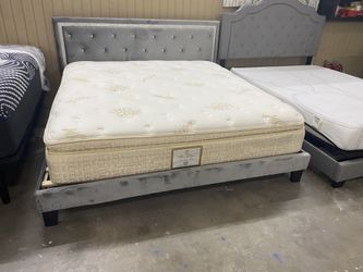king bed frame with mattress 