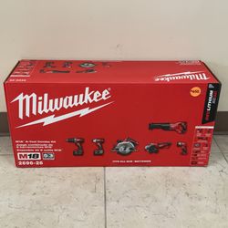 MILWAUKEE 2696-26 M18 6-TOOL COMBO KIT.
