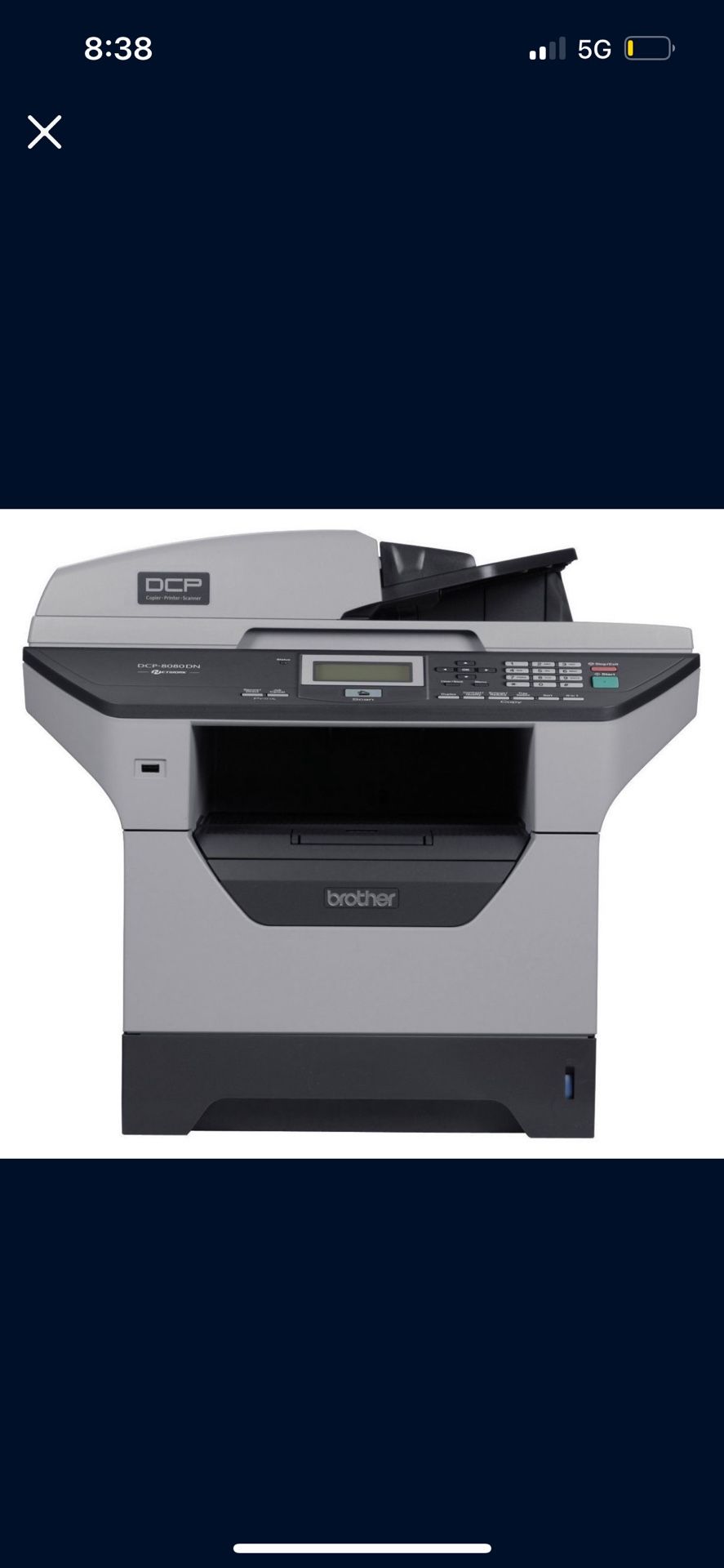 Brother DCP-8080dn Digital Copier and Laser Printer w/Duplex Printing and Networking