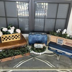 Farmhouse Floral Arrangements Old Luggage $19-34 Each 