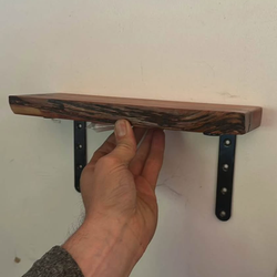 2xLive edge Cedar wall shelves