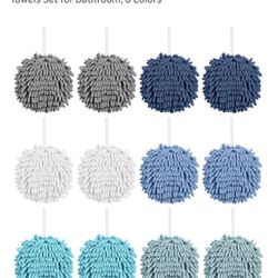 12pcs Chenille Quick Dry Towel Set, New