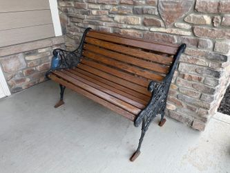 Garden Bench Cast Iron and Wood