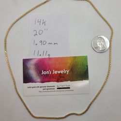 14k gold 20" bismark link chain
