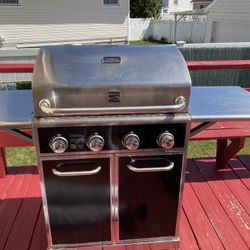 Kenmore BBQ Grill , 2 Propane Tanks and Black Cover