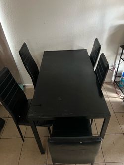 Dining table with chairs
