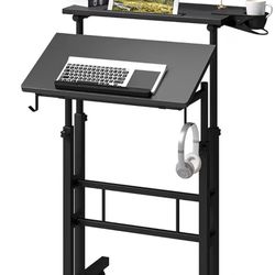 Adjustable Height Standing Desk with Cup Holder
