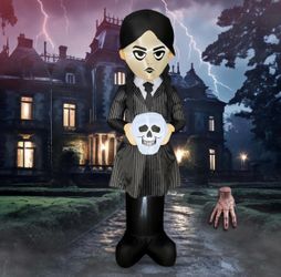 6ft tall Wednesday Halloween inflatable