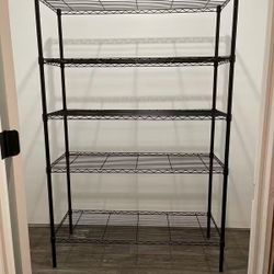 NEW 5-Tier Metal Storage Shelf Black – Heavy Duty Wire Rack (Target Brightroom)
